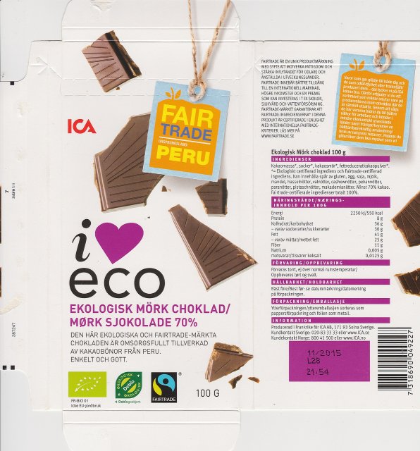 ICA i love eco fair trade Peru