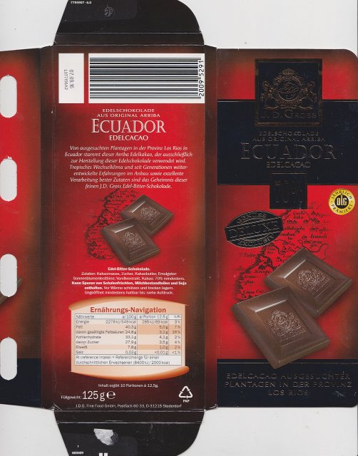 J D Gross Ecuador 70 edelcacao de luxe dlg