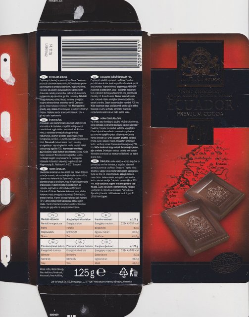 J D Gross Ecuador 70 premium cocoa