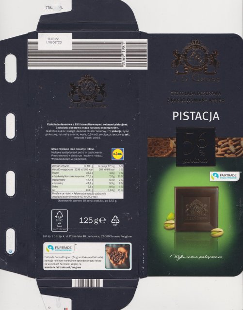 J D Gross z2 pistacja 56 fairtrade