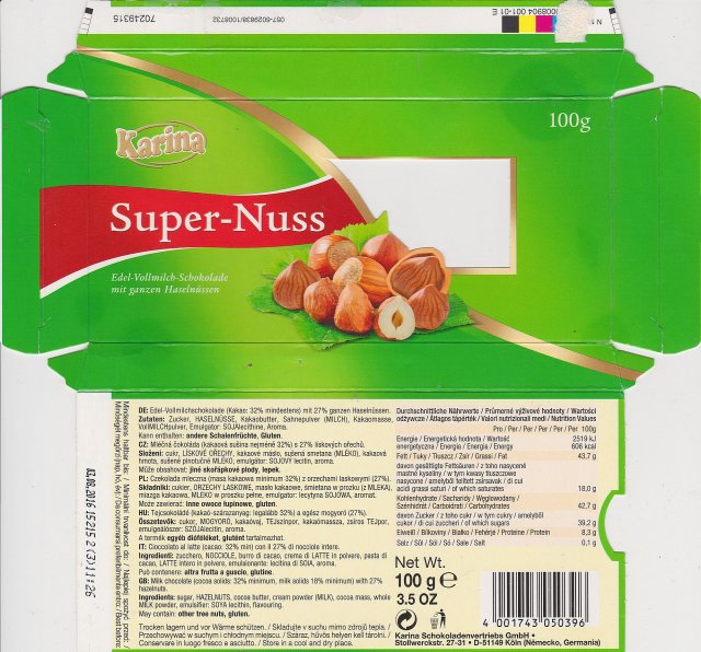 Karina male Super Nuss