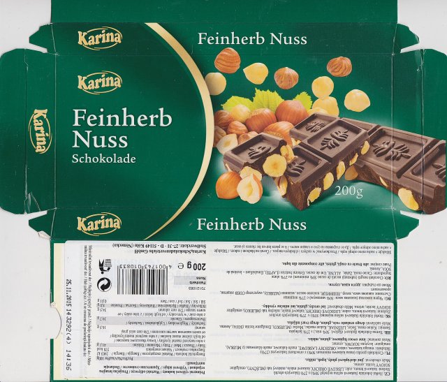 Karina srednie 5 Feinherb Nuss