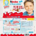 Kinder Chocolate prostokat niebieska milk cocoa 71kcal 8 batonikow twoje dziecko twarza