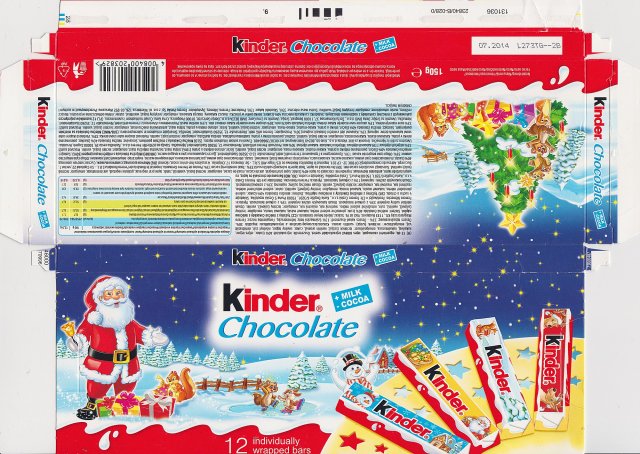Kinder Schokolade duze mikolaj
