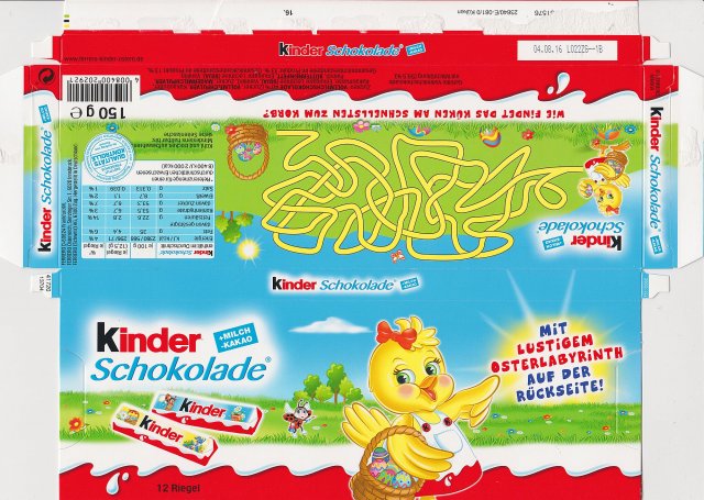 Kinder Schokolade duze wiosna kurczak