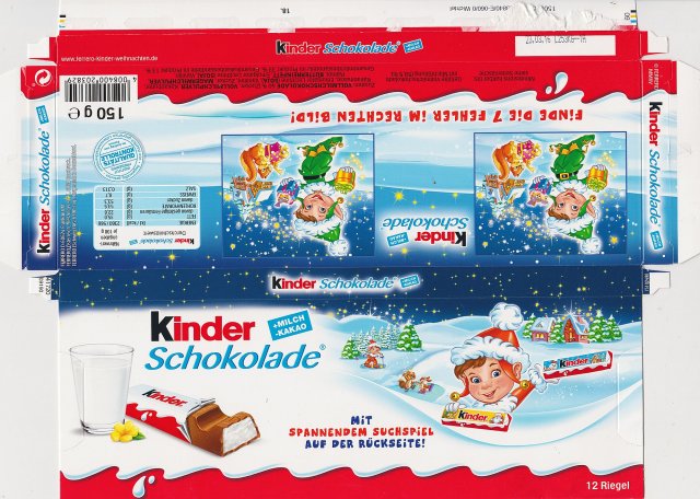 Kinder Schokolade duze zima dziewczynka