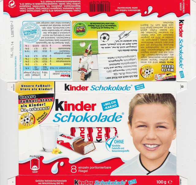 Kinder Schokolade prostokat Star Edition 70kcal ohne 3