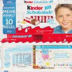 Kinder Schokolade prostokat niebieska 71kcal mehr inhalt 10 riegel