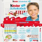 Kinder Schokolade prostokat niebieska milch kakao 70kcal ohne kunstlische