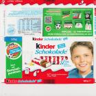 Kinder Schokolade prostokat niebieska milch kakao 71kcal ohne kunstliche love brands zielona