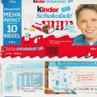 Kinder Schokolade prostokat niebieska milch kakao ohne 71kcal mehr inhalt 10 riegel