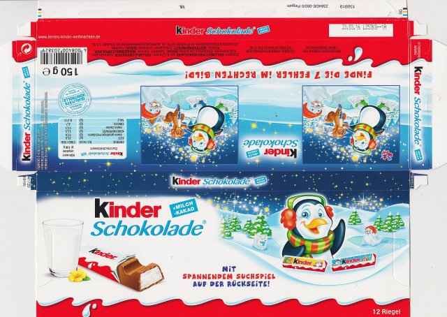 Kinder Schokolade zima pingwin