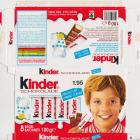 Kinder schokolade prostokat paski milch lait kakao cacao