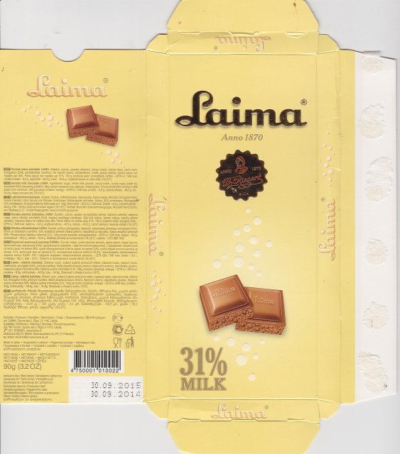 Laima anno 1870 31 milk
