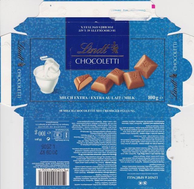 Lindt male 3 chocoletti poziom milch extra