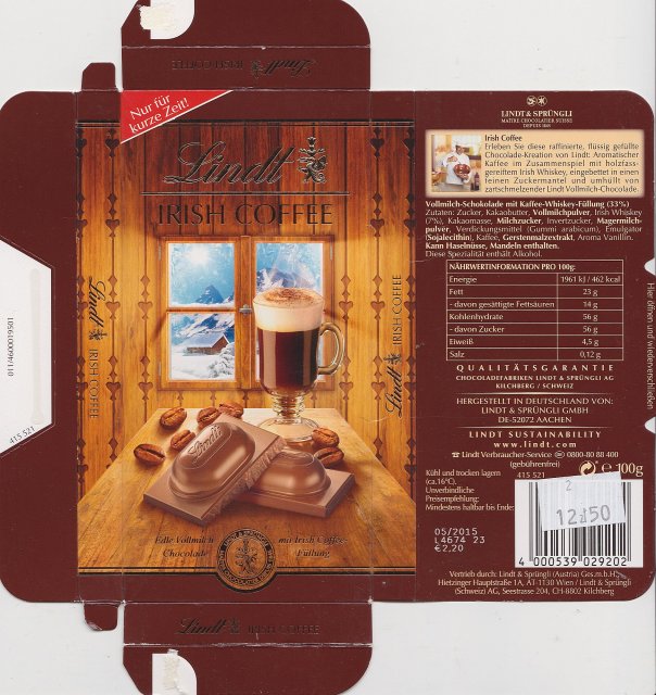 Lindt male pion 0 Irish coffee