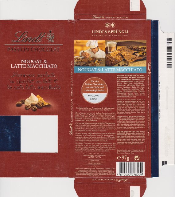 Lindt srednie Passion Chocolat Nougat Latte Macchiato