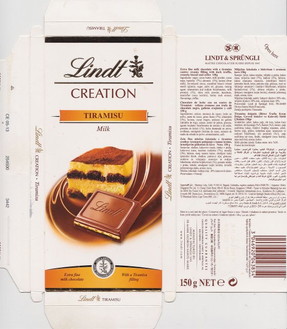 Lindt srednie creation tiramisu Milk