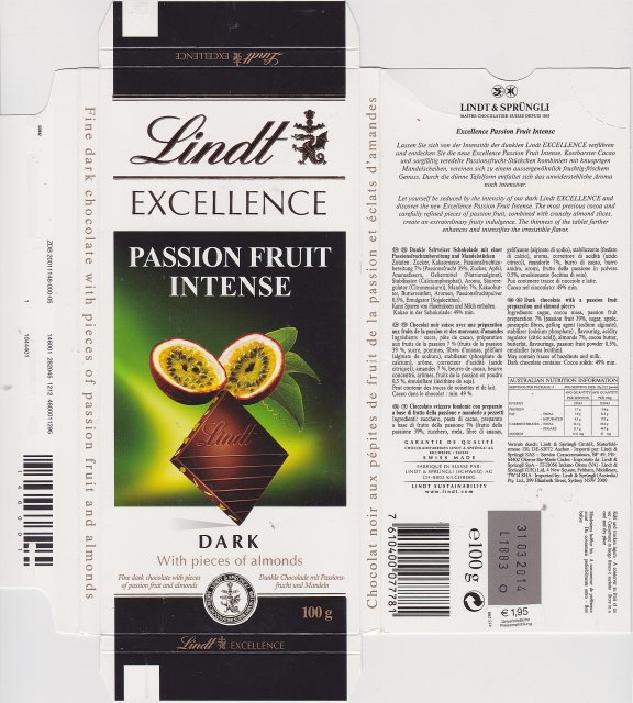 Lindt srednie excellence 1 Passion Fruit Intense