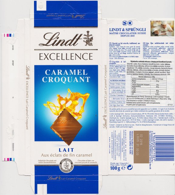 Lindt srednie excellence 1 caramel croquant lait aux eclats
