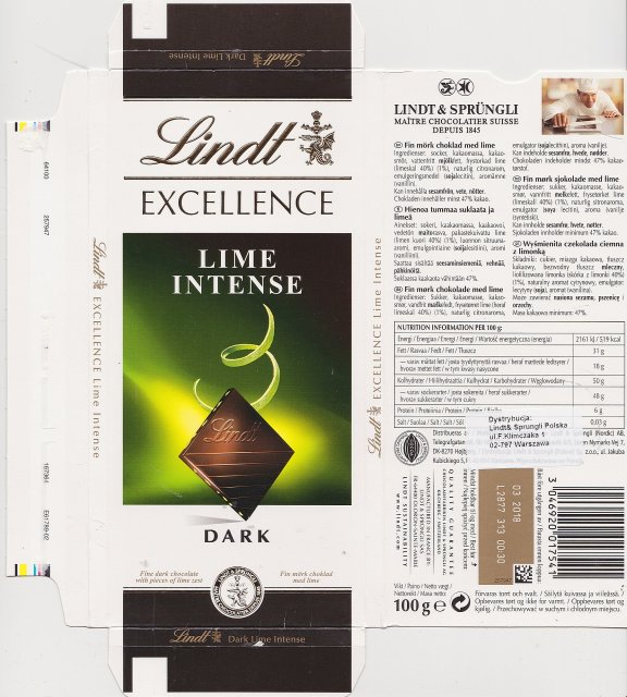 Lindt srednie excellence 1 lime intense dark