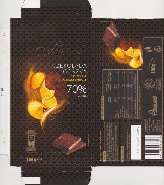 Luxima Premium 4 gorzka z platkami pomaranczowymi 70 105kcal