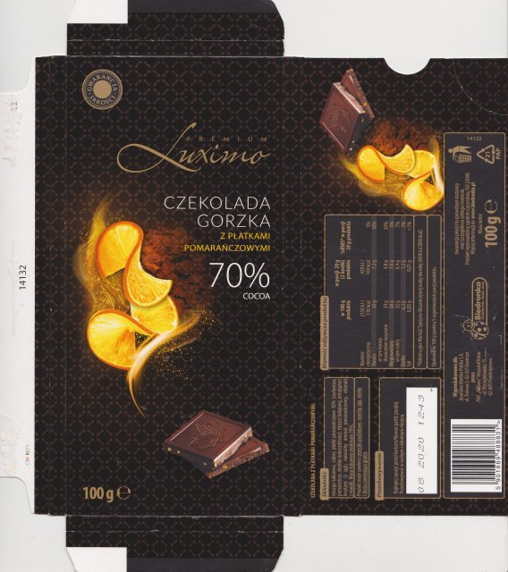 Luxima Premium 4 gorzka z platkami pomaranczowymi 70