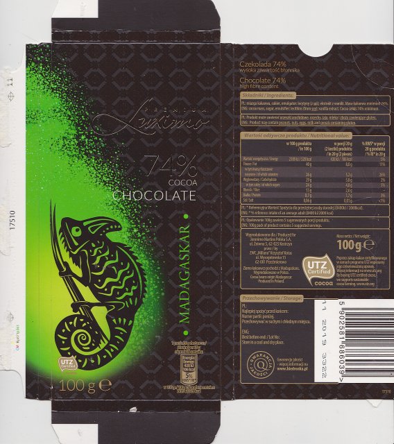 Luxima Premium 6 74 cocoa Madagaskar