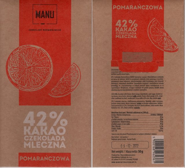 Manu pomaraczowa 42 kakao