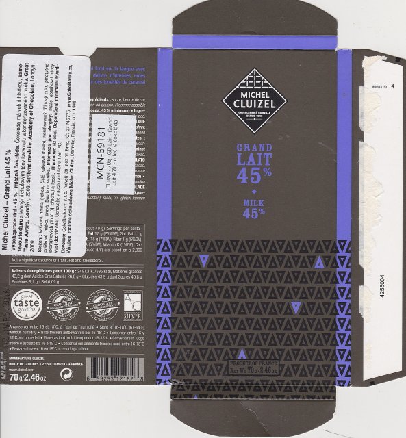 Michel Cluizel 3 grand lait 45