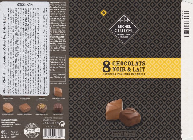 Michel Cluizel 4 8 chocolats noir lait