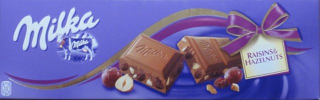 Milka duze kokarda raisins & hazelnuts_cr