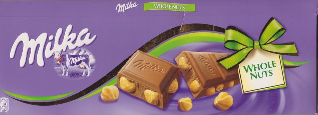 Milka duze kokarda whole nuts 138kcal