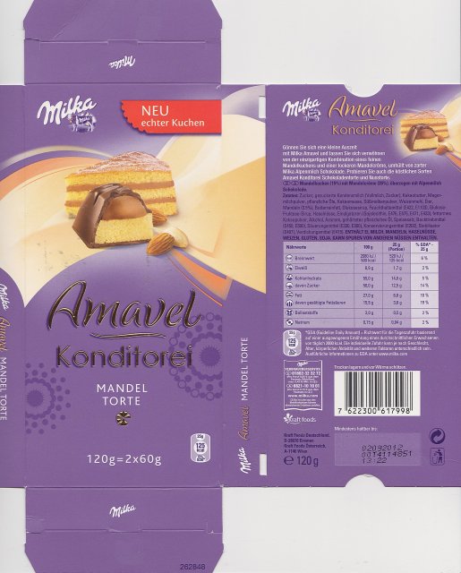 Milka srednie Amavel Konditorei mandel torte