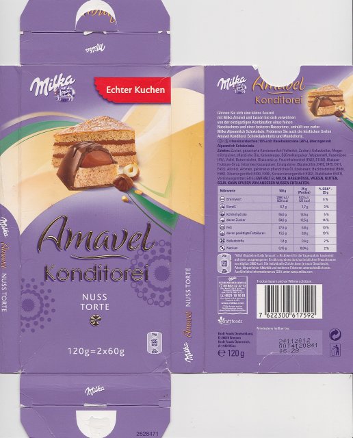 Milka srednie Amavel Konditorei nuss torte