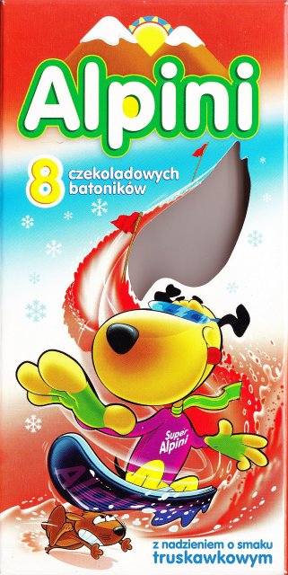 Millano Alpini czekoladki z nadzieniem o smaku truskawkowym_cr