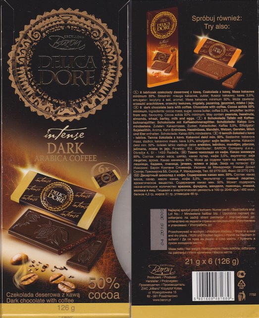 Millano Baron DelicaDore dark arabica coffee