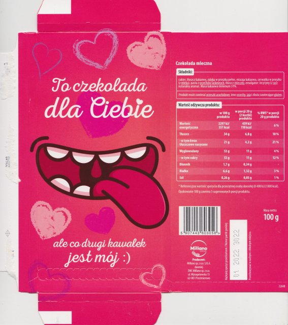 Millano napisy z1 ta czekolada jest dla ciebie