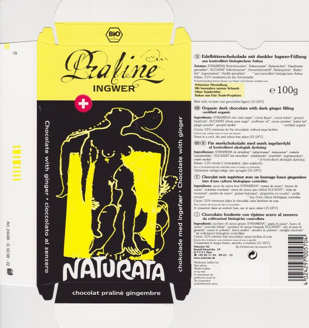 Naturata 3 Praline Ingwer