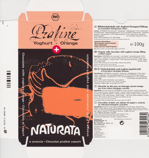 Naturata 3 Praline Yoghurt Orange