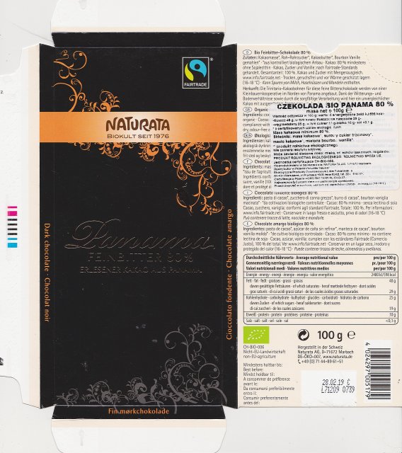 Naturata 4 Panama 80
