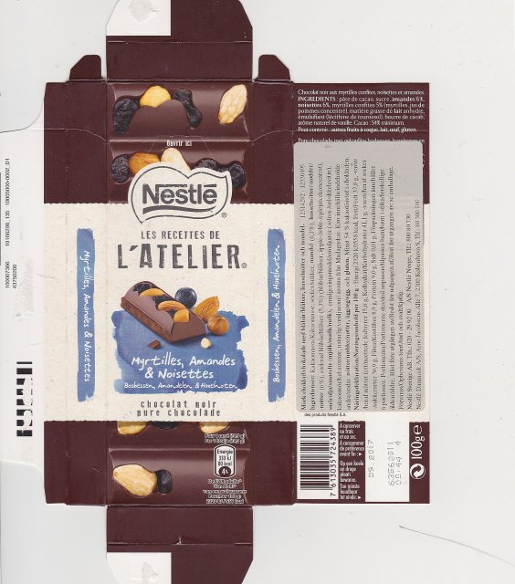 Nestle L'Atelier chocolat noir