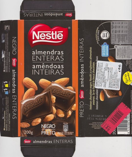 Nestle usta almendras enteras negro 111kcal