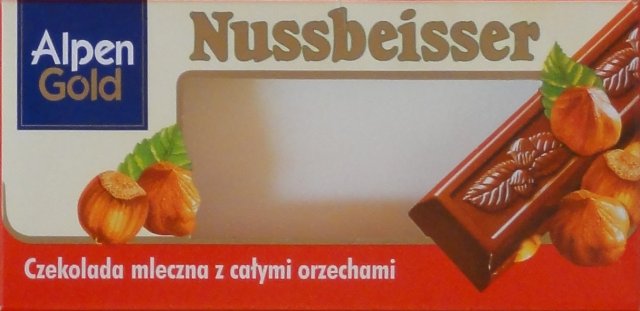 Nussbeisser male Alpen Gold kwadrat czekolada mleczna z calymi orzechami_cr