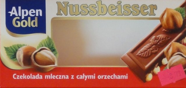 Nussbeisser male Alpen Gold oble czekolada mleczna z calymi orzechami_cr