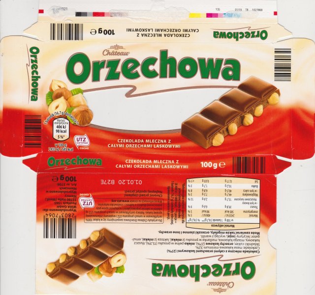 Nussbeisser male edel vollmilchschokolade mit ganzen nussen chateau orzechowa utz 98kcal