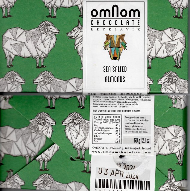 Omnom sea salted almonds