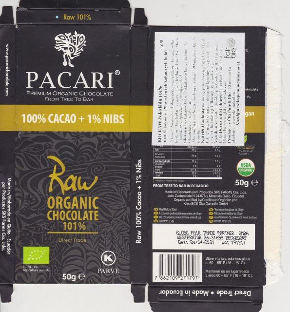 Pacari raw organic chocolate 101