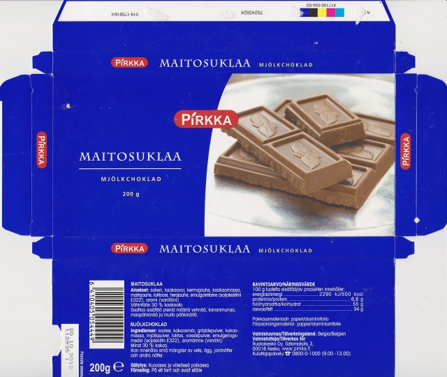 Pirkka maitosuklaa mjolkchoklad