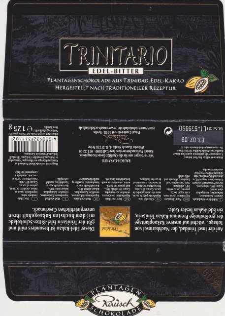 Rausch 2 Trinitario edel bitter